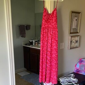 Cupshe Red and White Floral Maxi Dress